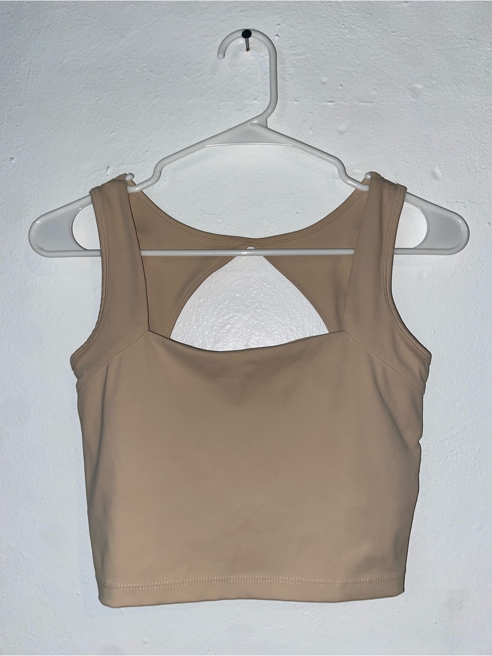 Otos Athleisure‎ Balletcore Minimalist Sporty Hot Nude Cropped Athletic Tank Top